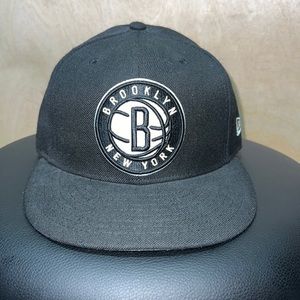 Men's New Era, 100% Wool, Fitted Brooklyn Nets Baseball cap